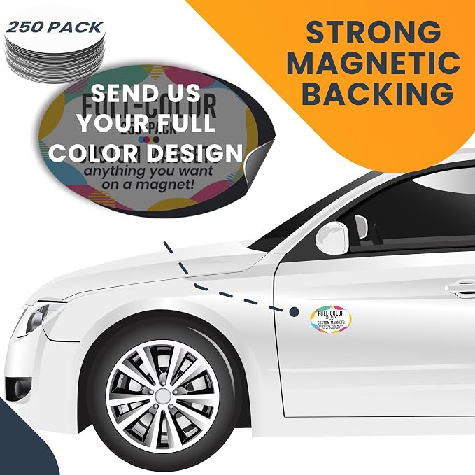 Magnet Me Up Customizable Magnet Pack, Oval Magnetic Decal, Advertising - Image 7