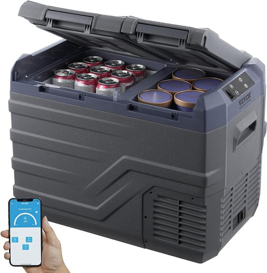 VEVOR NLS45, 12 Volt Car Refrigerator Fridge, 32 L Dual Zone Portable Freezer by VEVOR