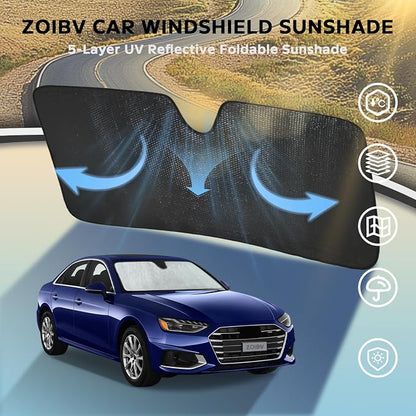 Windshield Sun Shade for Audi A4 2017-2024 - Image 3