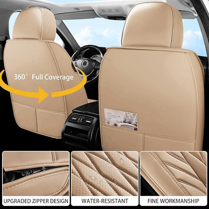 WELLDO Car Seat Covers Full Set, Leather Seat Covers - Image 3