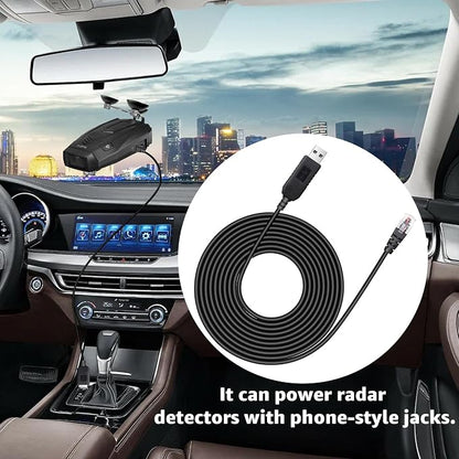 USB to RJ11 Radar Detector Power Cable, DC5V-12V Power Cable Replacement - Image 6