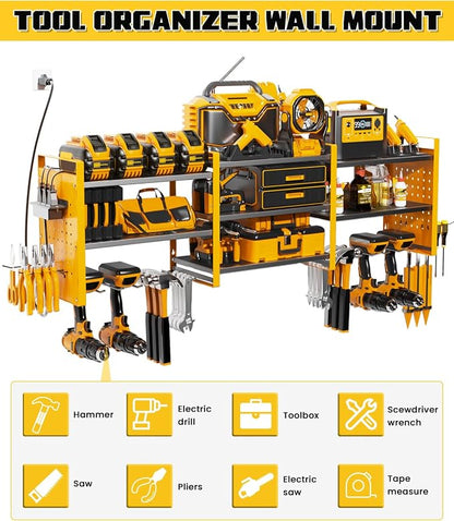 Heavy-Duty 48" Wall Mount Power Tool Organizer - Image 3