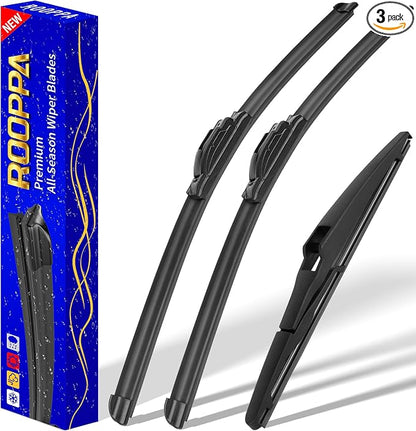 3 wipers Replacement for 2013-2018 Toyota RAV4, Windshield Wiper Blades by ROOPPA
