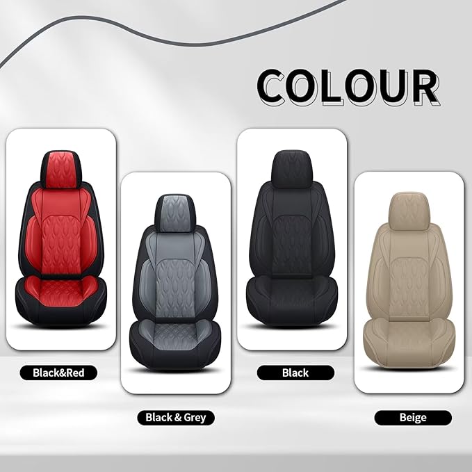 2 Front Car Seat Covers Fit for Toyota Camry 2012-2025 Faux Leather Automotive - Image 8