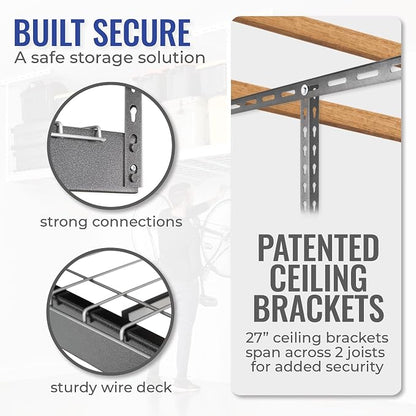 SafeRacks 4x8 Overhead Garage Storage Rack Heavy Duty - Image 6
