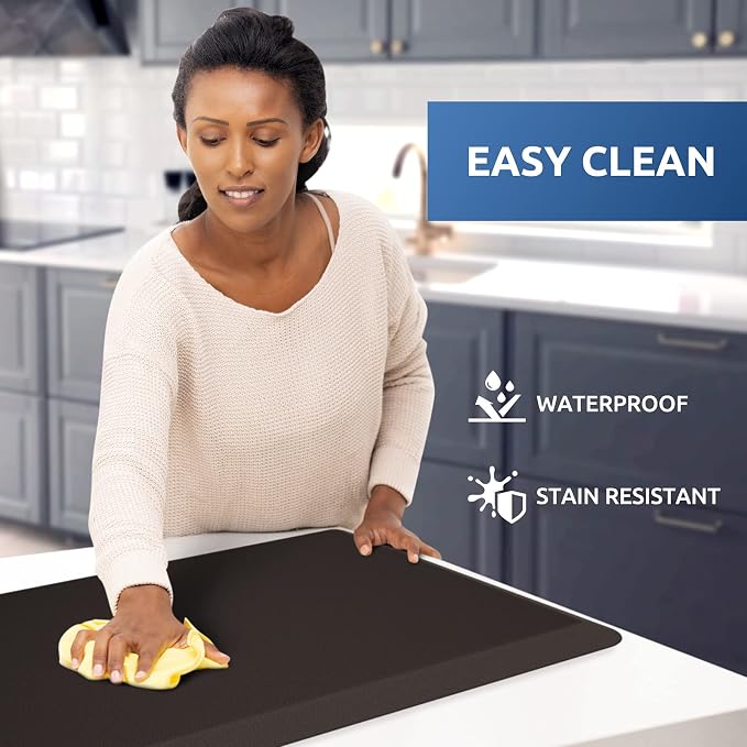 KitchenClouds Kitchen Mat Cushioned Anti Fatigue Rug 17.3"x28" Waterproof Non - Image 3