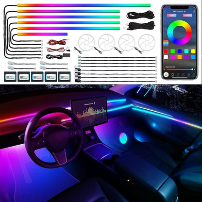 Dreamcolor Acrylic Interior Car LED Strip Light by MAODANER