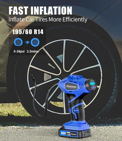 AVID POWER Cordless Tire Inflator Portable Air Compressor, 20V Rechargeable - Image 2