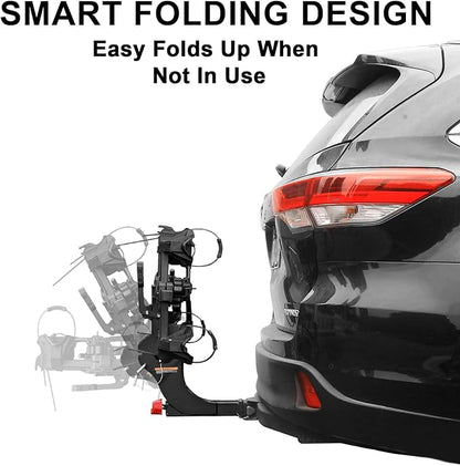 WEIZE 2 E Bike Rack Hitch Mounted, Wobble Free Smart Tilting Folding 2 Bicycle - Image 5