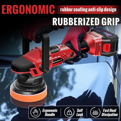 Cordless Buffer Polisher, 5 Inch Random Orbital Car Buffers Waxer and Polishers - Image 7