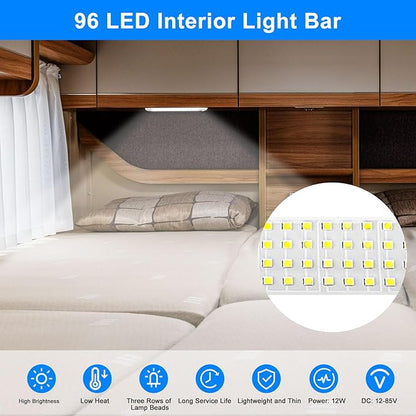 Linkstyle 12V Interior LED Light Bar, Super Bright 96LEDs Strip Lights - Image 2