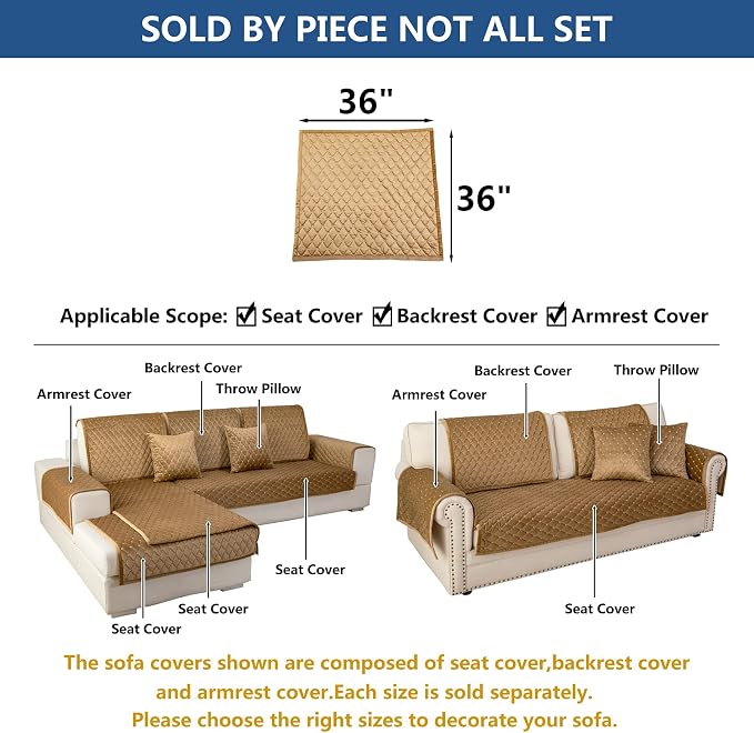 Eismodra Couch Cover, Sectional Couch Covers, Sofa Covers - Image 5