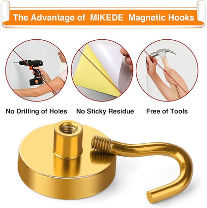 MIKEDE Magnetic Hooks, 80LB Heavy Duty Magnets - Image 4