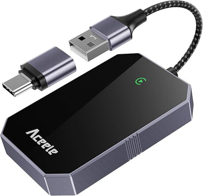Wireless CarPlay Adapter for Apple iPhone, 2025 Upgraded Converts Wired to by Aceele