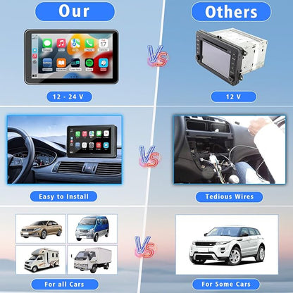 Portable Wireless with Apple CarPlay and Android Auto Screen - Image 3