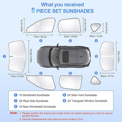8pcs Car Window Shades for Mazda CX-5 2017-Present Accessories, Windshield Side - Image 7