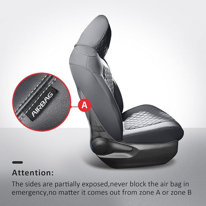 MIROZO RAV4 Seat Covers, Faxu Leather Car Seat Covers Non-Hybrid Fits - Image 3