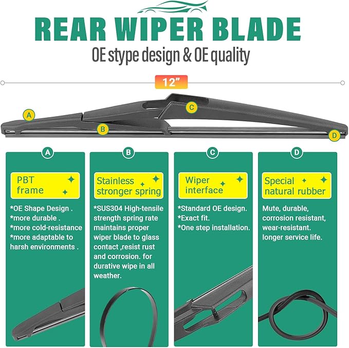 26" 17" 12" Windshield Wiper Blades Replacement - Image 4