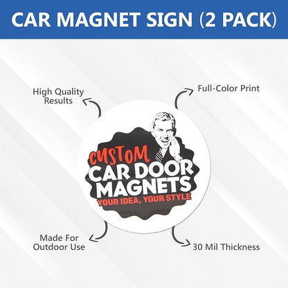 Custom Car Magnet Signs for Businesses 2 pk - Image 3
