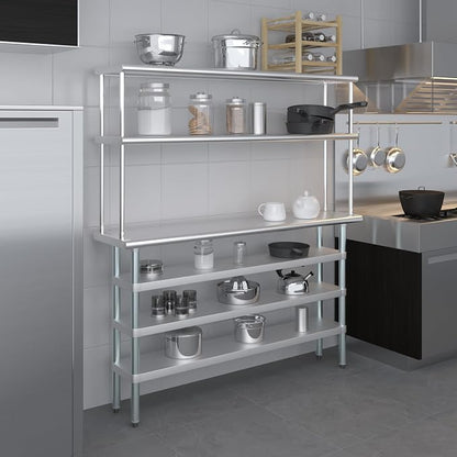 Amgood 14" x 60" Stainless Steel Work Table - Image 9