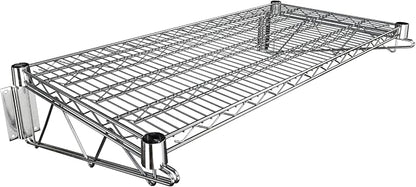 18" x 36" Chrome Wire Wall Mount Shelf by Krollen+Industrial