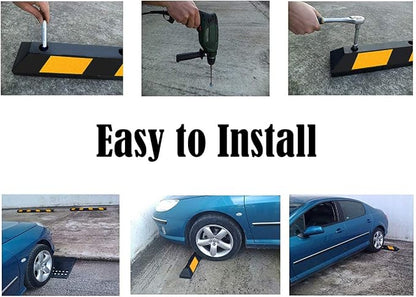 Goplus Parking Block, 72” Rubber Parking Bumpers - Image 6