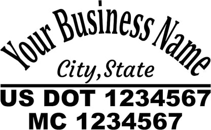 Custom US DOT Trucking Decal Stickers Tow Truck, 18 Wheeler, Van MC Number - Image 3