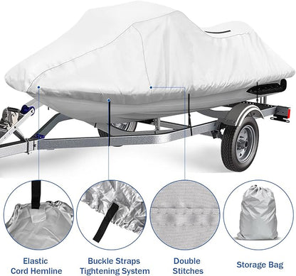 iCOVER Jet Ski Cover- Water Proof Heavy Duty Trailerable Personal Watercraft - Image 2