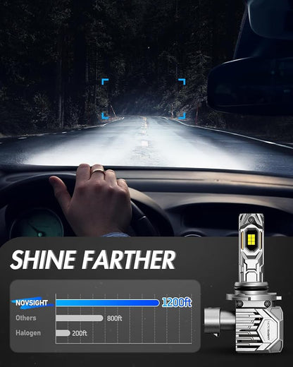 NOVSIGHT H11 9005 LED Fog Light Bulbs, 100000 Lumens, 6500K Cool White Light - Image 3