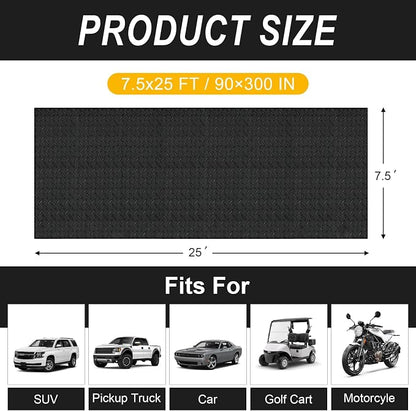 7.5x25 FT Garage Floor Mat, Updated 2.8mm Thicked Flooring Roll - Image 2