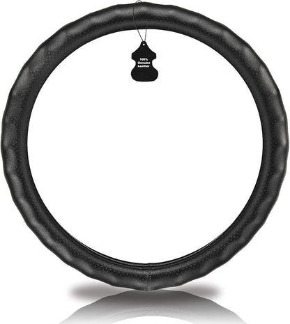 Haokay Heavy Duty Pure Cowhide Steering Wheel Cover - Image 2