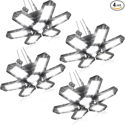SEOBIOG LED Garage Lights 4 Pack, 200W 20000LM Plug in Linkable LED Shop Light by SEOBIOG