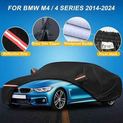 QUNSUNUS Waterproof Car Cover for BMW M4/ 4 Series 420i 428i 430i 435i 440i /4 - Image 2