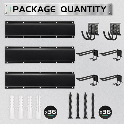 Garage Tool Organizer Wall Mount, Heavy Duty Garage Organization Tool Storage - Image 2