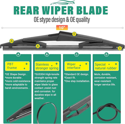 24" 24" 10" Windshield Wiper Blades Replacement - Image 4