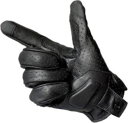 Updated Men’s Leather Motorcycle Gloves - Image 5