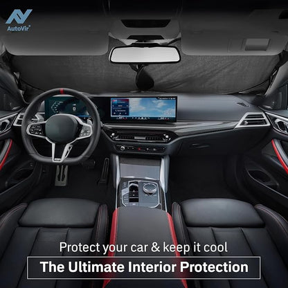 Foldable Windshield Sun Shade for Car – 240T Reflective UV and Heat Shield - Image 2