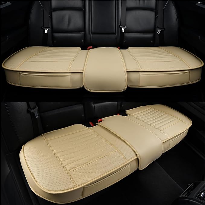 Universal Leather Car Seat Covers Full Set, Car Seat Cushion Covers Protector - Image 4