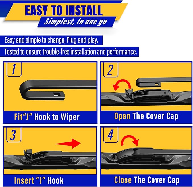 3 wipers Replacement for 2011-2020 Toyota sienna, Windshield Wiper Blades - Image 8
