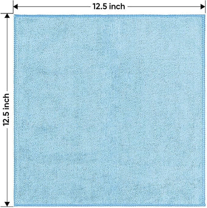 HOMEXCEL Blue Microfiber Cleaning Cloth 150 Pack, 12.5 x 12.5 inch Microfiber - Image 7