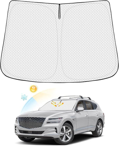 Windshield Sun Shade for 2021-2025 2026 Genesis GV80 Accessories Thicken by Canvcle