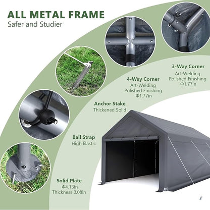 10x20ft Heavy Duty Carport - Image 4