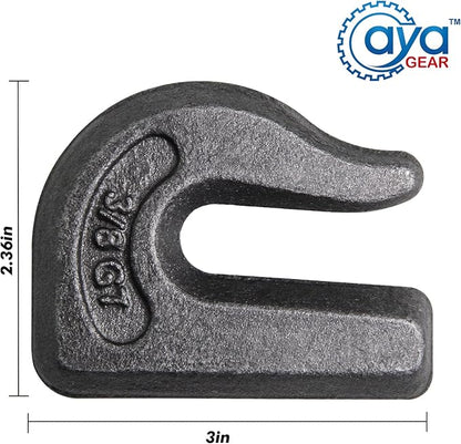 Weld-on Grab Chain Hook 3/8-in Heavy Duty Tow Hook G70 Forged Steel Tractor - Image 3