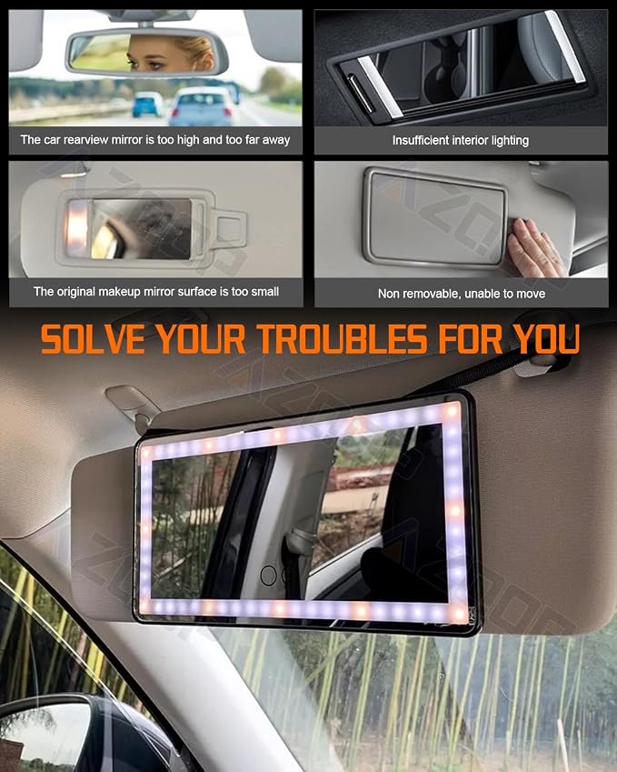 2 Pcs Car Sun Visor Vanity Mirror, Upgraded Car's Mirrors - Image 6