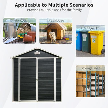 6x8 FT Outdoor Storage Resin Shed - Image 4