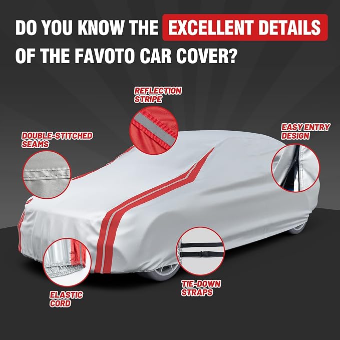 Favoto Sedan Car Cover Waterproof - Image 5