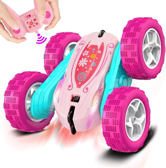 FREE TO FLY Rc Stunt Cars: Double Sided 360°Flip Rotating 4WD Race Car Toy by FREETOFLY