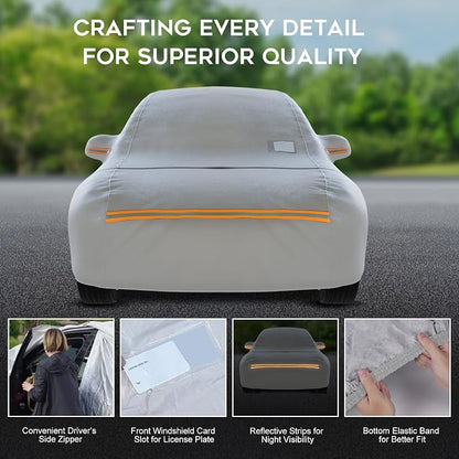 Waterproof Car Cover for Hatchback: 6-Layer All-Weather Protection from Rain - Image 4