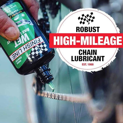 Finish Line WET Bicycle Chain Lube 2oz Drip Squeeze Bottle - Image 2