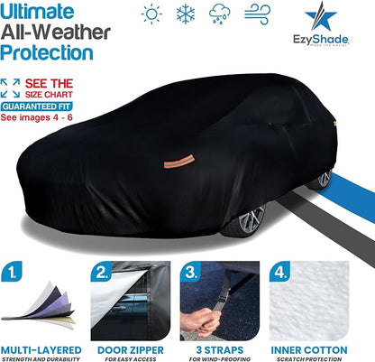 EzyShade 10-Layer Waterproof Sports Car Cover. See Vehicle Size-Chart - Image 2